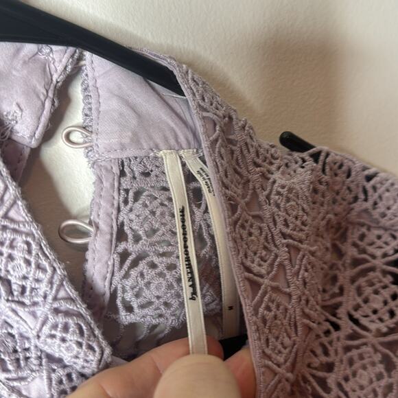 NEW Anthropologie High-Neck Lace Tunic
Mini Dress Medium lavender - Picture 6 of 6